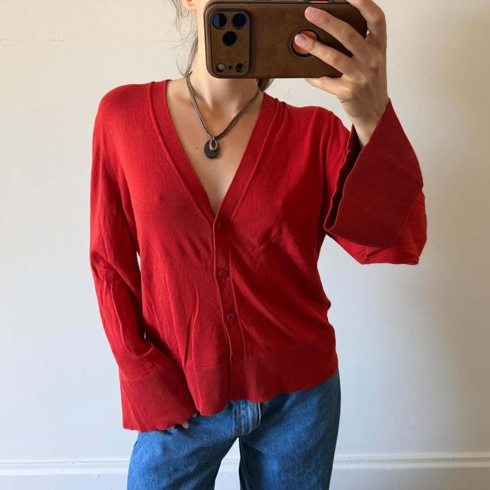 LOFT Women's Orange Cardigan